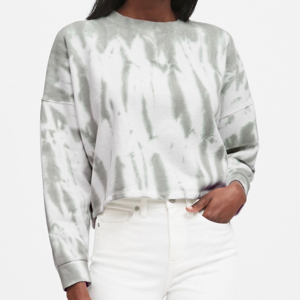 Mint Cropped tie dye sweater